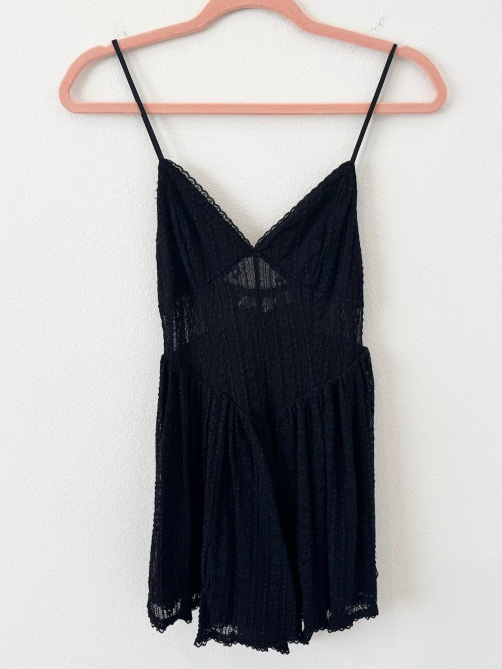 Urban Outfitters Black Lace Playsuit